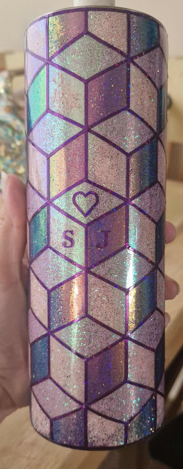 CUSTOM Glitter Template 20oz Tumbler