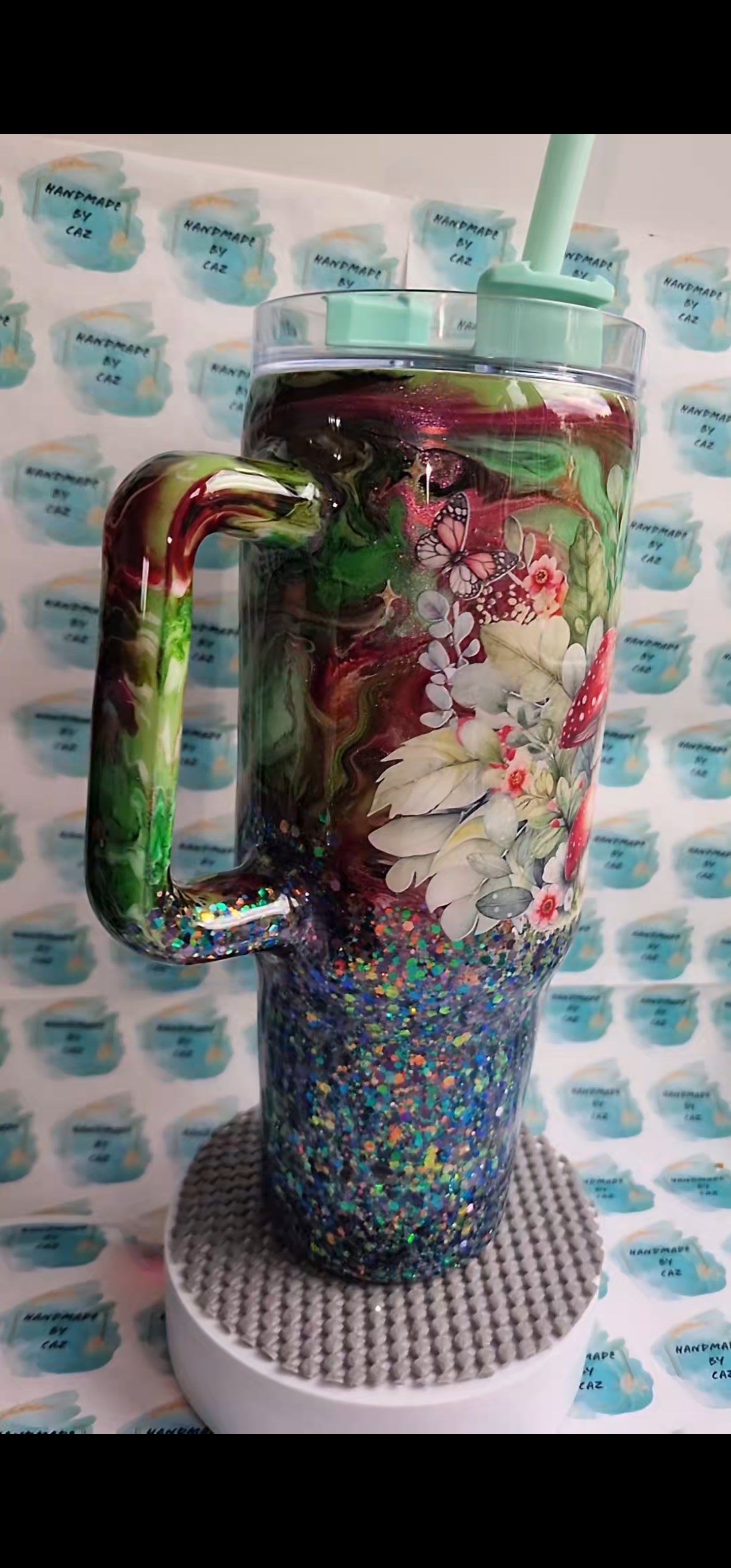 Frog Full wrap and glitter 40oz Tumbler