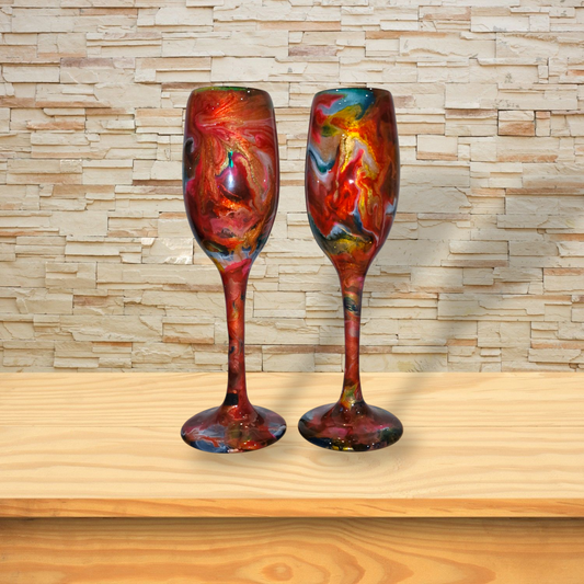 Champagne Flutes (Pair) - READY TO SHIP