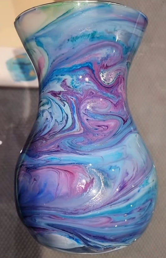 Custom Decorated Glass Vase (Tulip) (Pictured Vase EXAMPLE ONLY)