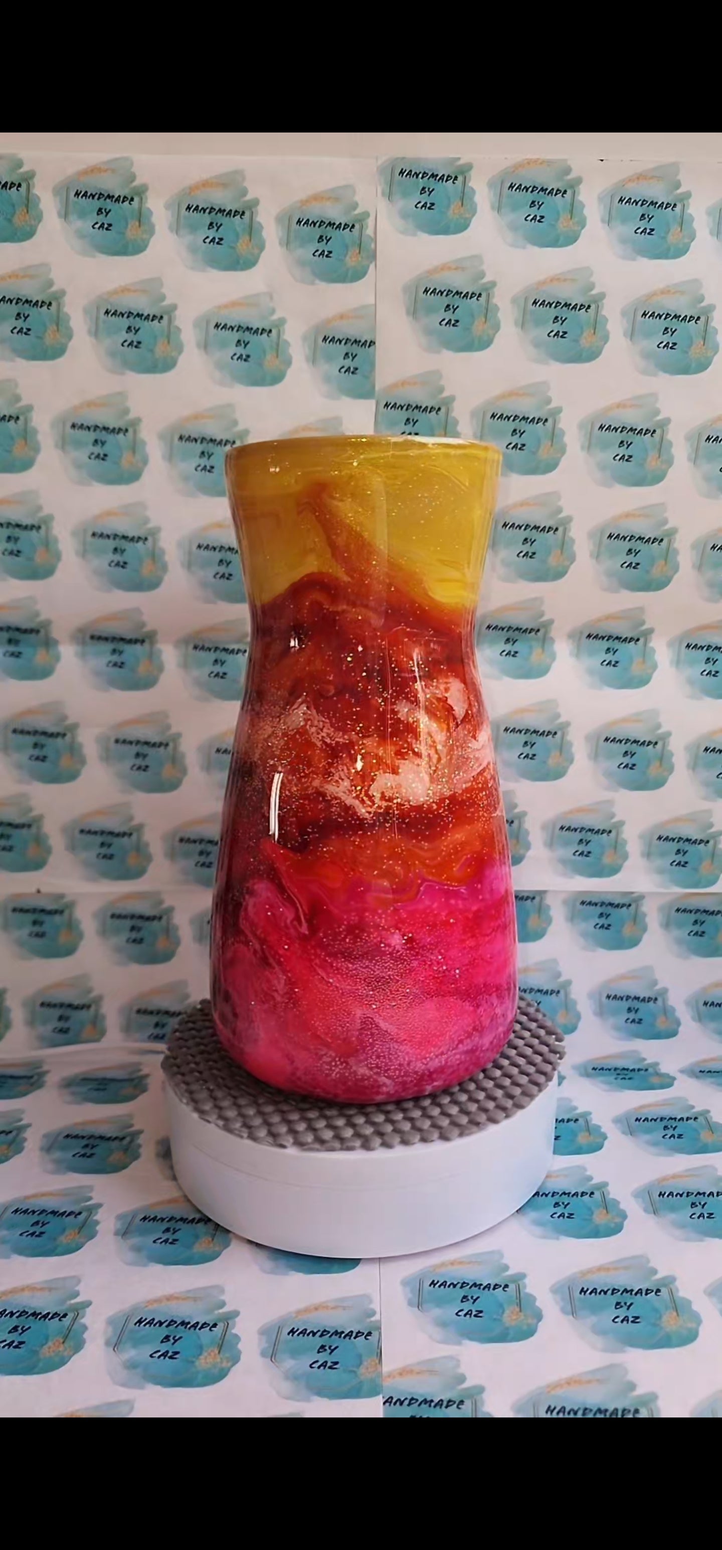 SUMMER VIBES Decorated Vase (Small neck) - READY TO SHIP