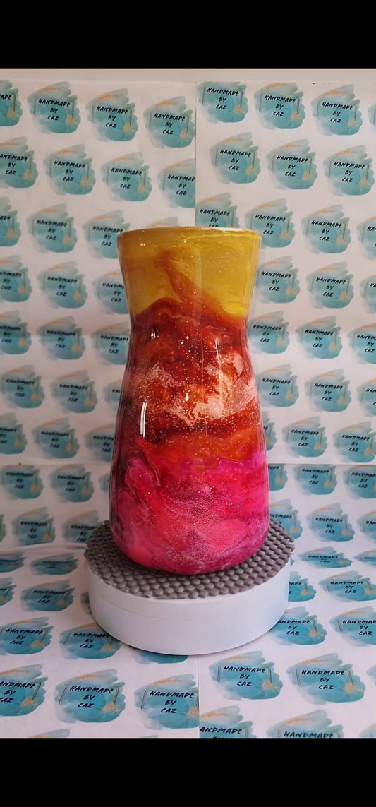 SUMMER VIBES Decorated Vase (Small neck) - READY TO SHIP