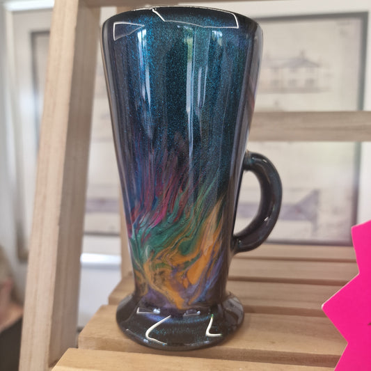 Feather Latte Glass - Ready To Ship